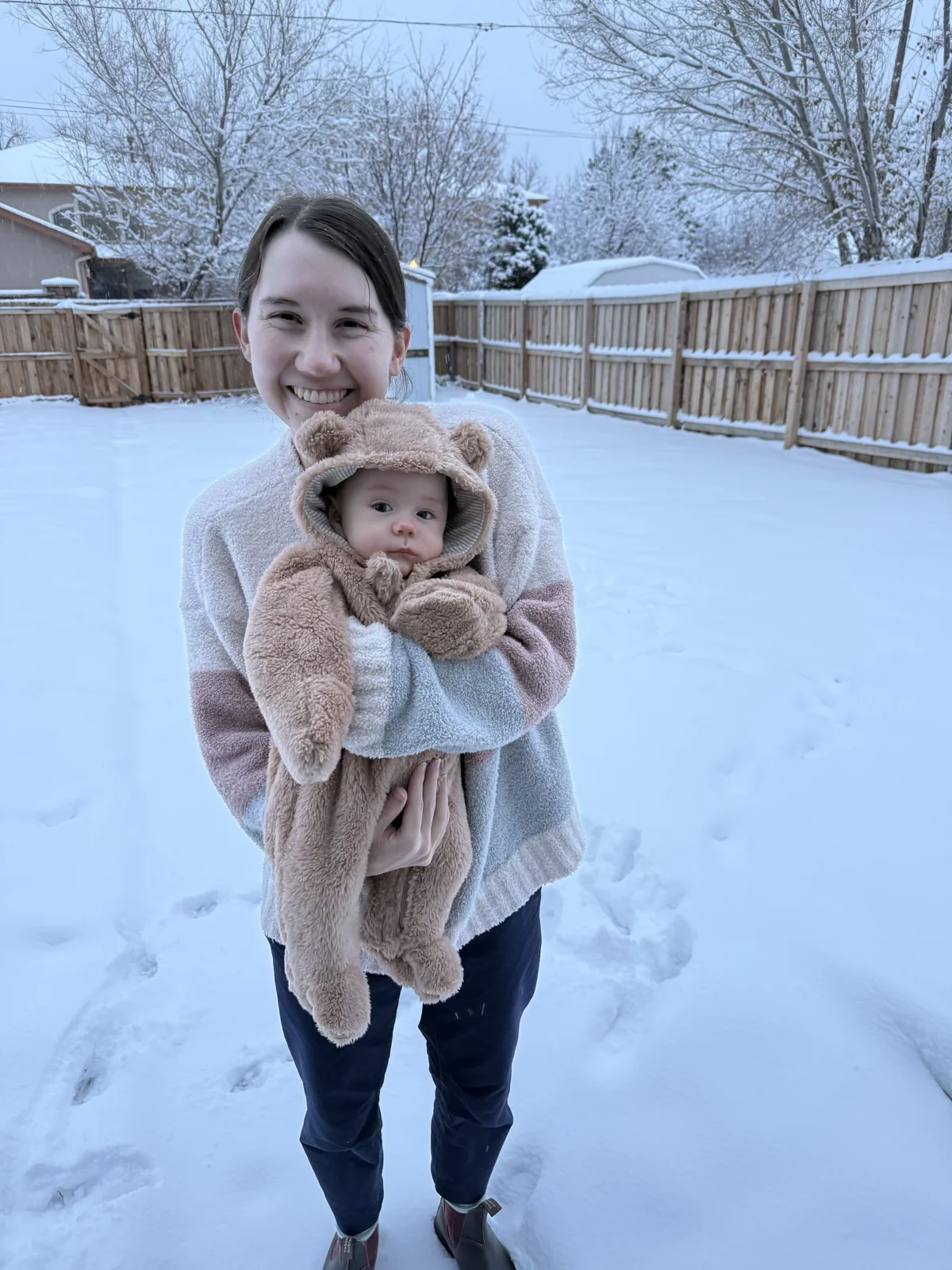Mackenzie and Benjamin in the snow